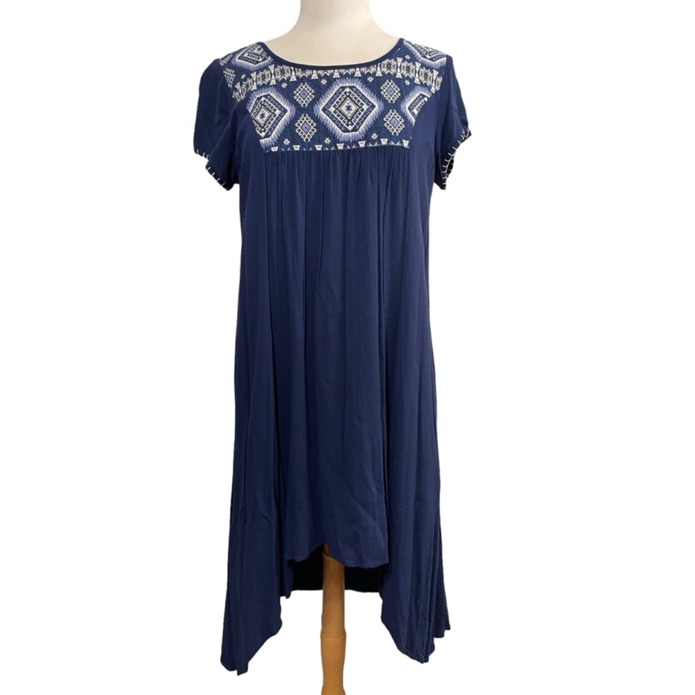 Women's Altar'd State Blue‎ & White Dress Size L